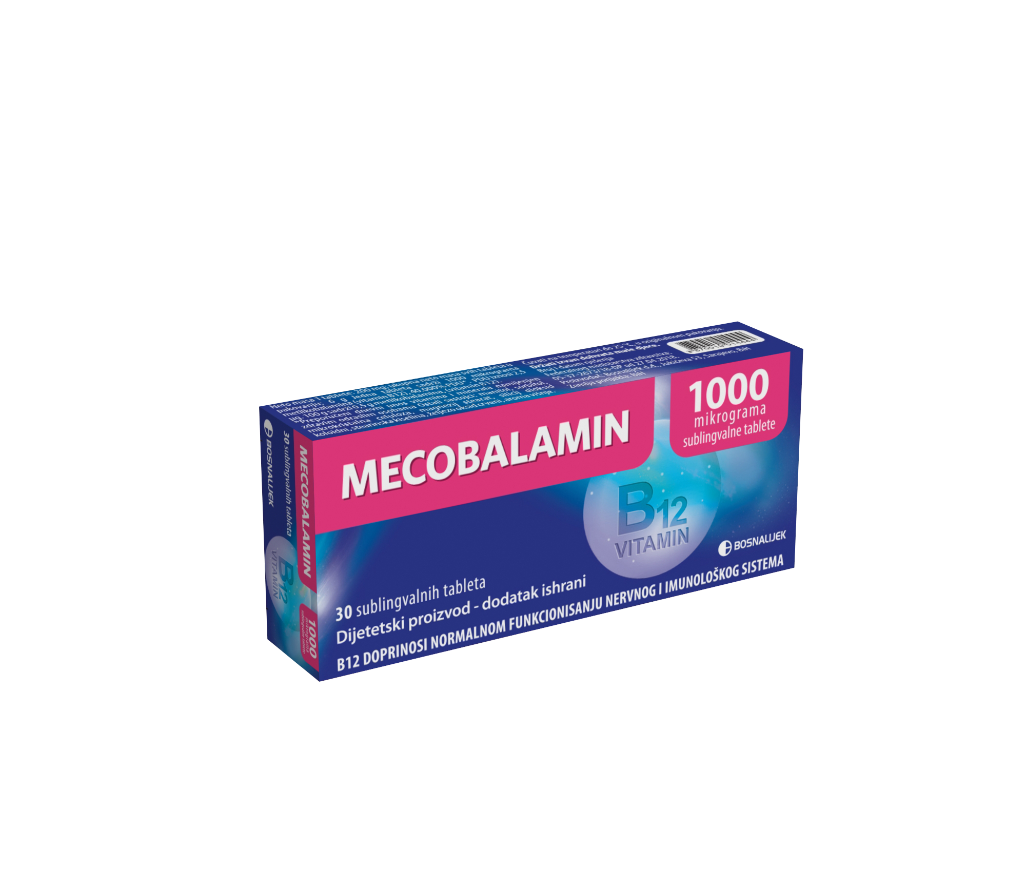 Mecobalamin tablete 1000mcg sublingvalne 30 kom